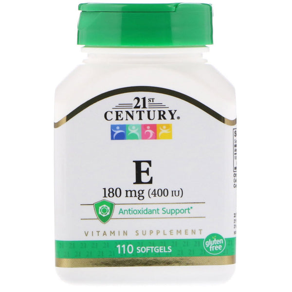 21st Century, Vitamin E, 180 mg (400 IU), 110 Softgels - The Supplement Shop