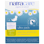 Natracare, Ultra Pads, Organic Cotton Cover, Regular, Normal, 14 Pads - The Supplement Shop