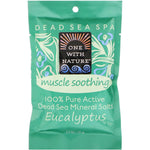 One with Nature, Dead Sea Spa, Mineral Salts, Muscle Soothing, Eucalyptus, 2.5 oz (70 g) - The Supplement Shop
