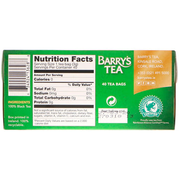 Barry's Tea, Irish Breakfast, 40 Tea Bags, 4.4 oz (125 g)