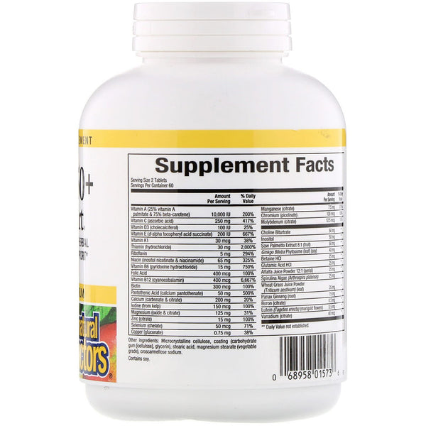 Natural Factors, Men's 50+ MultiStart, 120 Tablets - The Supplement Shop