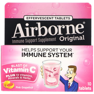 AirBorne, Blast of Vitamin C, Pink Grapefruit, 10 Effervescent Tablets