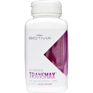 Biotivia, Transmax, 98% Trans-Resveratrol, 500 mg, 60 Capsules