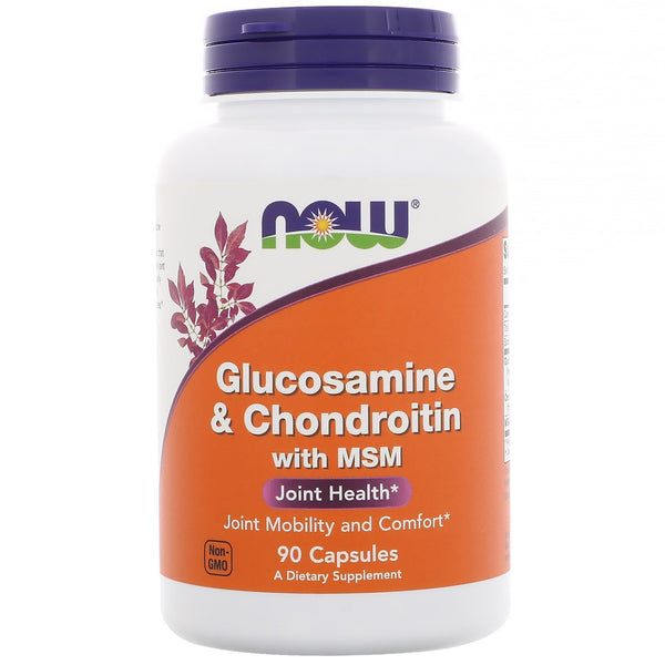 Now Foods, Glucosamine & Chondroitin with MSM, 90 Capsules - The Supplement Shop