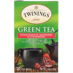 Twinings, Green Tea, Pomegranate, Raspberry & Strawberry, 20 Tea Bags, 1.06 oz (30 g) - The Supplement Shop