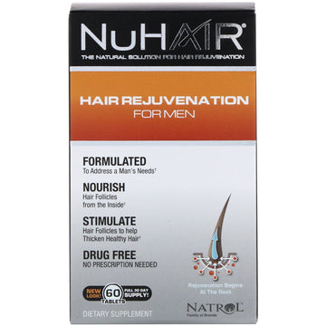 Natrol, NuHair, Hair Rejuvenation for Men, 60 Tablets