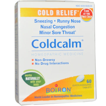 Boiron, Coldcalm, Cold Relief, 60 Quick-Dissolving Tablets