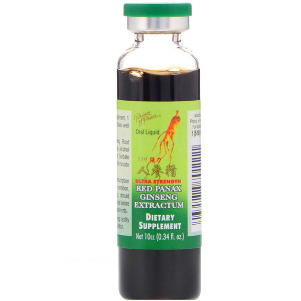 Prince of Peace, Red Panax Ginseng Extractum, Ultra Strength, 30 Bottles, 0.34 fl oz (10 cc) Each - The Supplement Shop