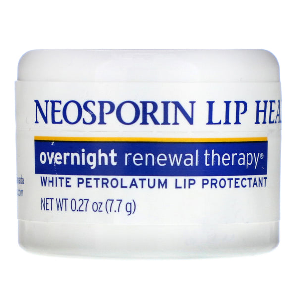 Neosporin, Overnight Renewal Therapy, White Petrolatum Lip Protectant, 0.27 oz (7.7 g) - The Supplement Shop