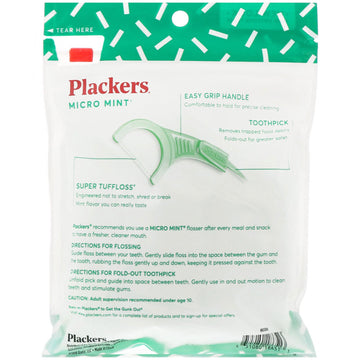 Plackers, Micro Line, Floss Picks, Fresh Mint, 150 Count