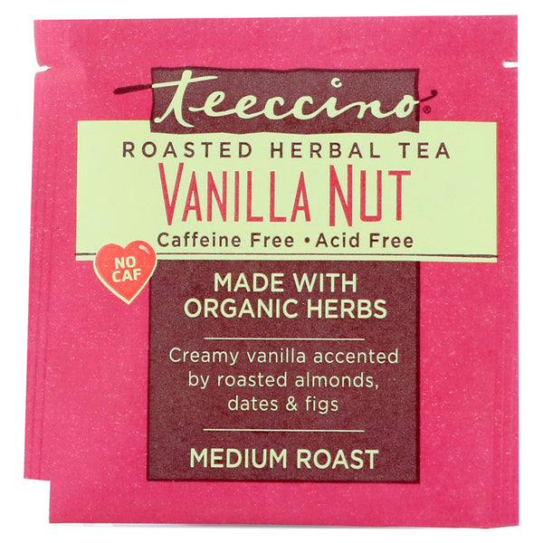 Teeccino, Herbal Coffee, Medium Roast, Vanilla Nut, No Caffeine, 25 Tee-Bags, 5.3 oz (150 g) - The Supplement Shop