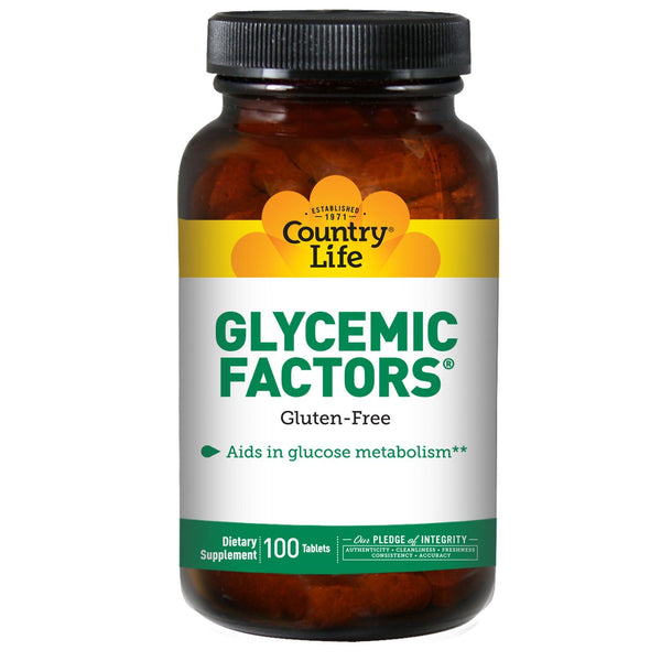 Country Life, Glycemic Factors, 100 Tablets - The Supplement Shop