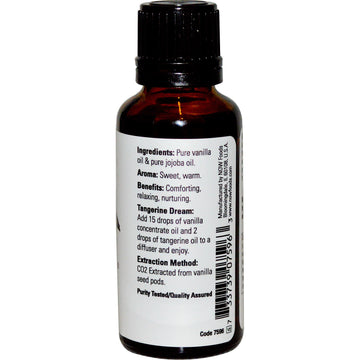 NOW Foods, Essential Oils, Vanilla in Jojoba Oil, 1 fl oz (30 ml)