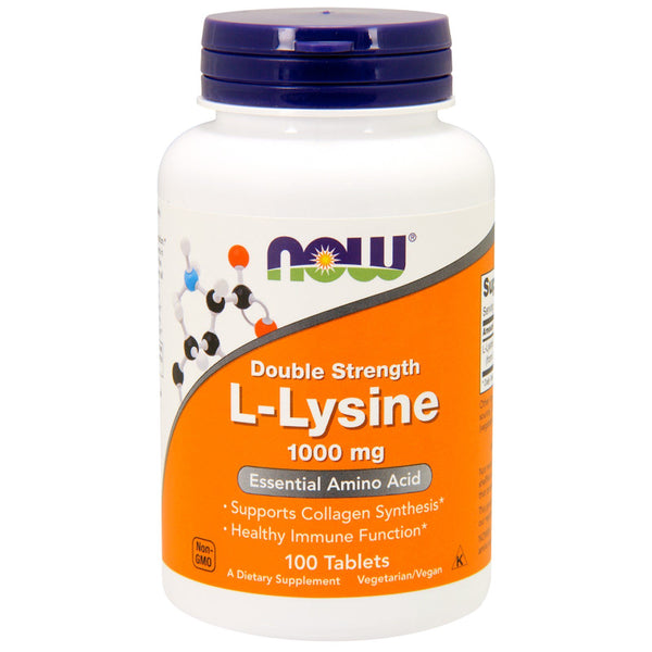 Now Foods, L-Lysine, 1,000 mg, 100 Tablets - The Supplement Shop