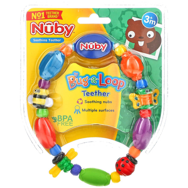 Nuby, Bug-a-Loop Teether, 3 +m, 1 Teether - The Supplement Shop