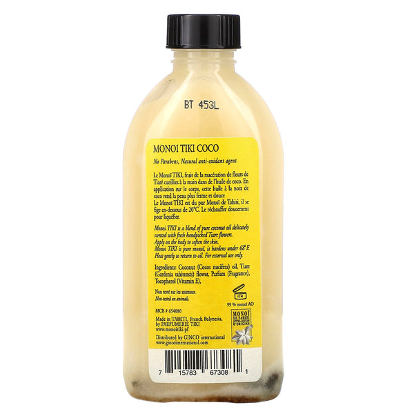 Monoi Tiare Tahiti, Coconut Oil, Coco Coconut, 4 fl oz (120 ml) - The Supplement Shop