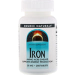 Source Naturals, Iron, 25 mg, 250 Tablets - The Supplement Shop