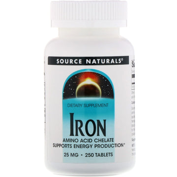 Source Naturals, Iron, 25 mg, 250 Tablets