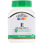 21st Century, E, 450 mg (1,000 IU), 55 Softgels - The Supplement Shop