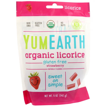 YumEarth, Organic Licorice, Strawberry, 5 oz (142 g)