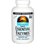 Source Naturals, Vegetarian Daily Essential Enzymes, 500 mg, 240 Capsules - The Supplement Shop