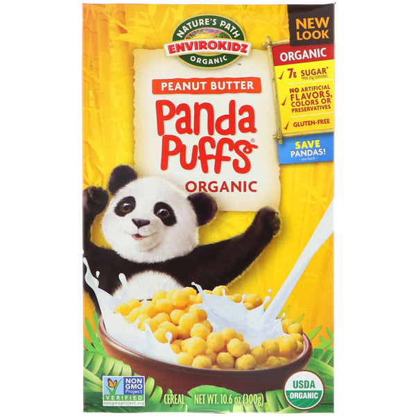 Nature's Path, EnviroKidz, Organic Peanut Butter Panda Puffs, 10.6 oz (300 g) - The Supplement Shop
