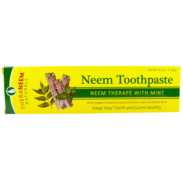 Organix South, TheraNeem Naturals, Neem Therapé with Mint, Neem Toothpaste, 4.23 oz (120 g) - The Supplement Shop