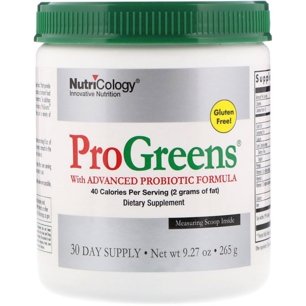 Nutricology, ProGreens with Advanced Probiotic Formula, 9.27 oz (265 g) - The Supplement Shop