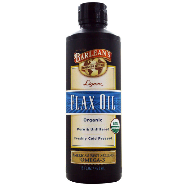 Barlean's, Organic Lignan Flax Oil, 16 fl oz (473 ml) - The Supplement Shop