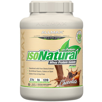 ALLMAX Nutrition, IsoNatural, Pure Whey Protein Isolate, Chocolate, 5 lbs