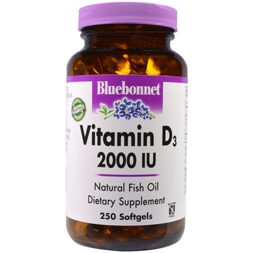Bluebonnet Nutrition, Vitamin D3, 2,000 IU, 250 Softgels