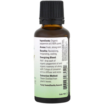 NOW Foods, Organic Essential Oils, Peppermint, 1 fl oz (30ml)
