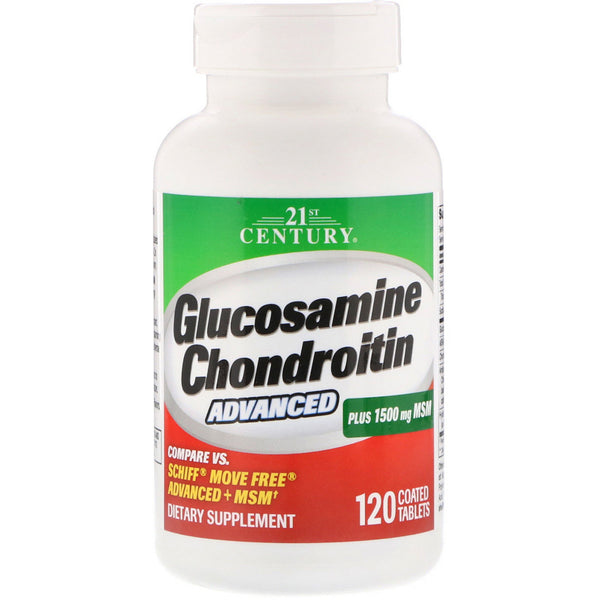 21st Century, Glucosamine Chondroitin Advanced, 120 Coated Tablets - The Supplement Shop