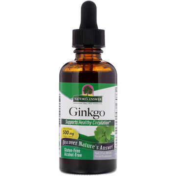 Nature's Answer, Ginkgo, Alcohol-Free, 500 mg, 2 fl oz (60 ml)
