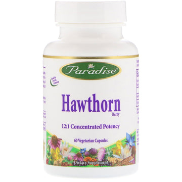 Paradise Herbs, Hawthorn, 250 mg, 60 Vegetarian Capsules