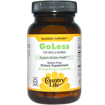 Country Life, Go Less, for Men & Women, Supports Bladder Health, 60 Vegetarian Capsules