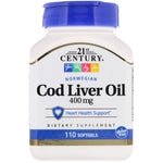 21st Century, Norwegian Cod Liver Oil, 400 mg, 110 Softgels - The Supplement Shop