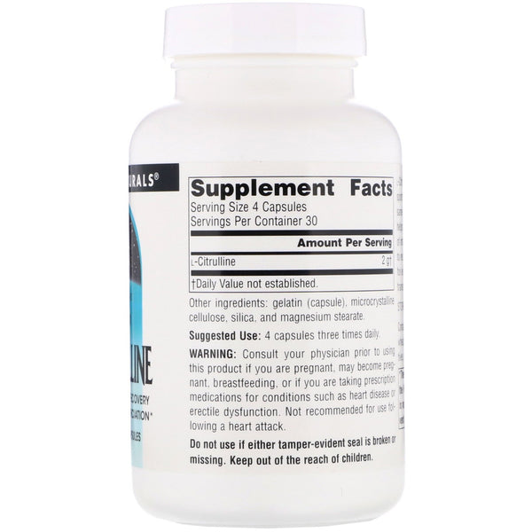 Source Naturals, L-Citrulline, 500 mg, 120 Capsules - The Supplement Shop