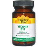 Country Life, Vitamin B12, 1000 mcg, 60 Tablets - The Supplement Shop