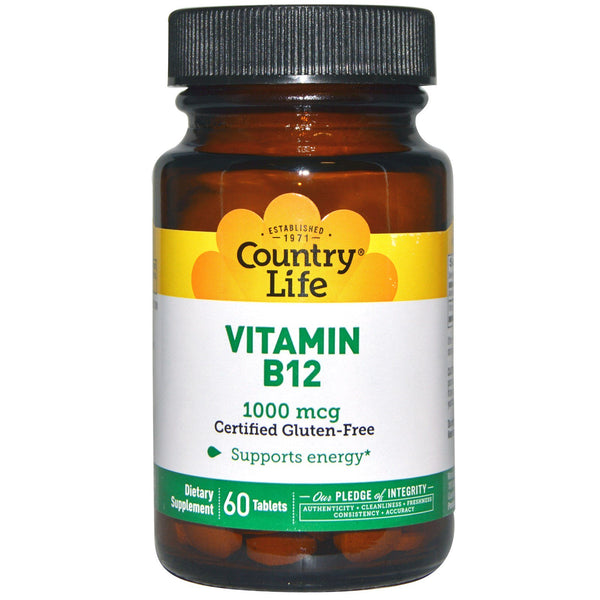 Country Life, Vitamin B12, 1000 mcg, 60 Tablets - The Supplement Shop