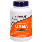 Now Foods, Chewable GABA, Natural Orange Flavor, 90 Chewables - The Supplement Shop