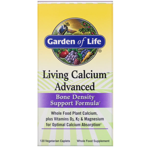 Garden of Life, Living Calcium Advanced, 120 Vegetarian Caplets - The Supplement Shop