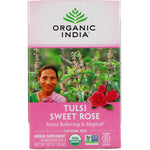 Organic India, Tulsi Tea, Sweet Rose, Caffeine Free, 18 Infusion Bags, 1.01 oz (28.8 g) - The Supplement Shop