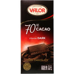 Valor, Intense Dark Chocolate, 70% Cacao, 3.5 oz (100 g) - The Supplement Shop