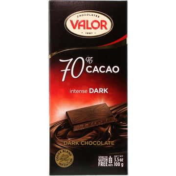 Valor, Intense Dark Chocolate, 70% Cacao, 3.5 oz (100 g)