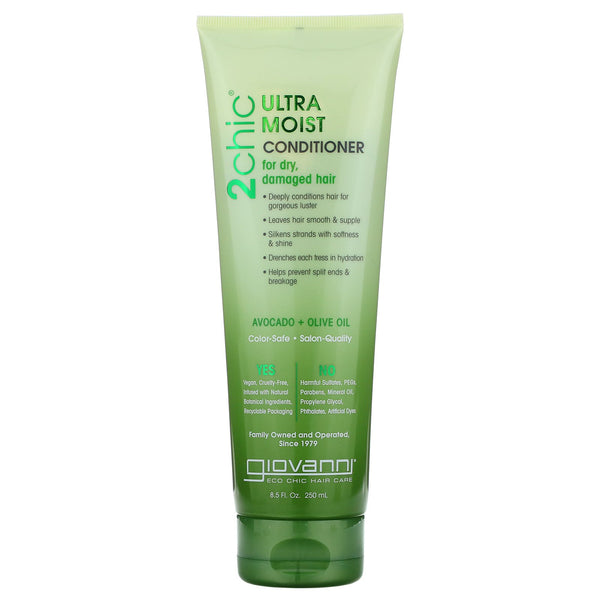 Giovanni, 2chic, Ultra-Moist Conditioner, for Dry, Damaged Hair, Avocado & Olive Oil, 8.5 fl oz (250 ml) - The Supplement Shop