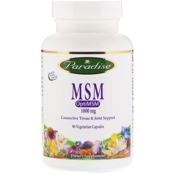 Paradise Herbs, MSM, 1,000 mg, 90 Vegetarian Capsules - The Supplement Shop