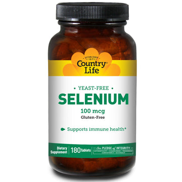 Country Life, Selenium, 100 mcg, 180 Tablets