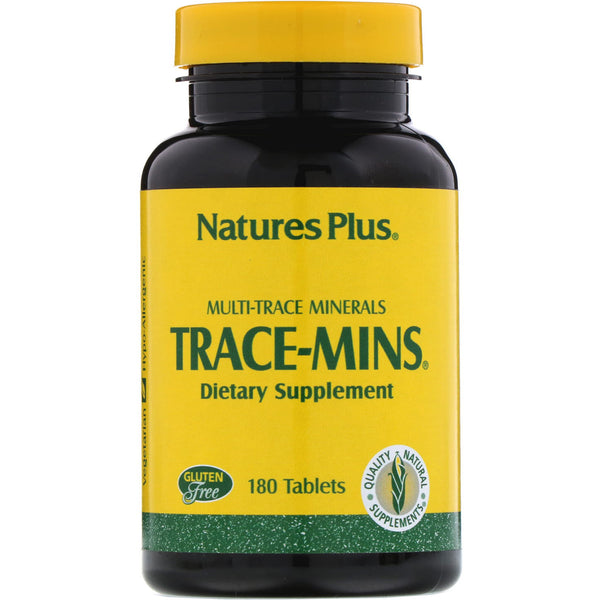 Nature's Plus, Trace-Mins, Multi-Trace Minerals, 180 Tablets - The Supplement Shop