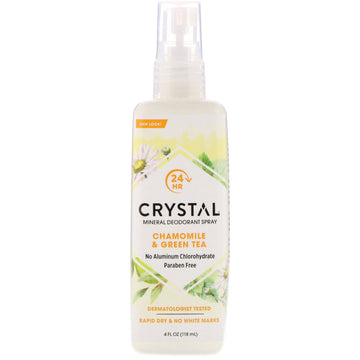 Crystal Body Deodorant, Mineral Deodorant Spray, Chamomile & Green Tea, 4 fl oz (118 ml)
